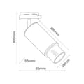 Miniatyrbillede 5 af 6: MICA ZOOM SPORLAMPE HVID 1XGU10