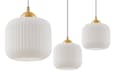 Miniatyrbild 7 av 7: RIFFEL GULD HÄNGLAMPA 1-PLATS VIT CYLINDER LAMPSKÄRM E27