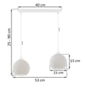 Miniatyrbild 6 av 6: RIFFEL HÄNGLAMPA VIT 2-FLAT VIT LAMPSKÄRMBUL E27