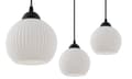 Miniatyrbillede 5 af 7: RIFLE HÆNGELAMPE SORT 3-FLASH LAMPE HVID KUGL E27