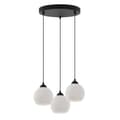 Miniatyrbillede 7 af 7: RIFLE HÆNGELAMPE SORT 3-FLASH LAMPE HVID KUGL E27