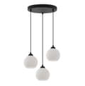 Miniatyrbillede 2 af 7: RIFLE HÆNGELAMPE SORT 3-FLASH LAMPE HVID KUGL E27