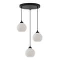 Miniatyrbillede 1 af 7: RIFLE HÆNGELAMPE SORT 3-FLASH LAMPE HVID KUGL E27