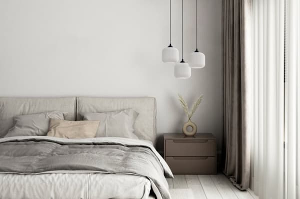 RIFFEL HÄNGLAMPA SVART 3-FLATT LAMPSKÄRM VIT CYLINDER E27