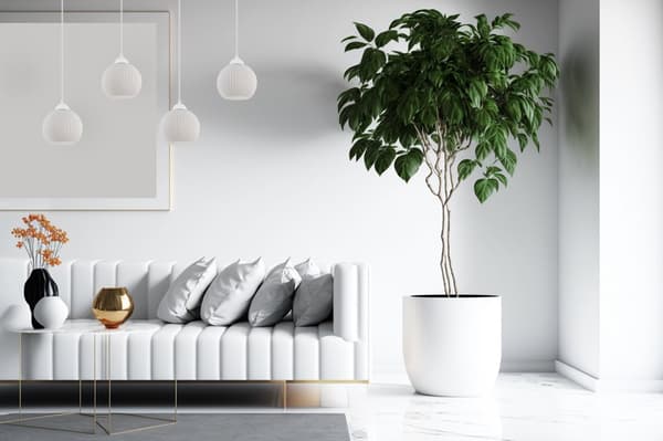 RIFFEL HÄNGLAMPA VIT 4-FLAT VIT LAMPSKÄRMBUL E27