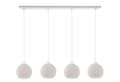 Miniatyrbild 2 av 7: RIFFEL HÄNGLAMPA VIT 4-FLAT VIT LAMPSKÄRMBUL E27