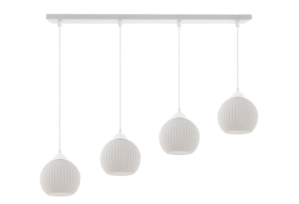 RIFFEL HÄNGLAMPA VIT 4-FLAT VIT LAMPSKÄRMBUL E27