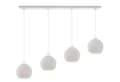 Miniatyrbild 1 av 7: RIFFEL HÄNGLAMPA VIT 4-FLAT VIT LAMPSKÄRMBUL E27