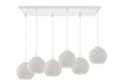 Miniatyrbild 7 av 7: RIFFEL HÄNGLAMPA VIT 6-FLAT VIT LAMPSKÄRMBUL E27