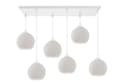 Miniatyrbild 2 av 7: RIFFEL HÄNGLAMPA VIT 6-FLAT VIT LAMPSKÄRMBUL E27