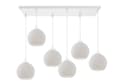 Miniatyrbild 1 av 7: RIFFEL HÄNGLAMPA VIT 6-FLAT VIT LAMPSKÄRMBUL E27