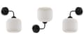 Miniatyrbild 5 av 7: RIFFEL SVART VÄGGLAMPA 1-PLA VIT CYLINDER LAMPA E27