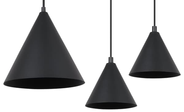 SOHO RIIPPUVALAISIN MUSTA 3-PL 14cm E14
