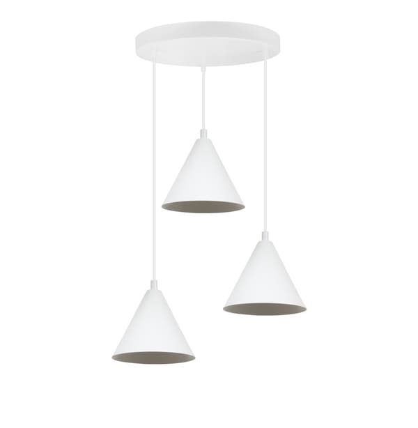 SOHO HÆNGELAMPE HVID 3-PL 14CM E14