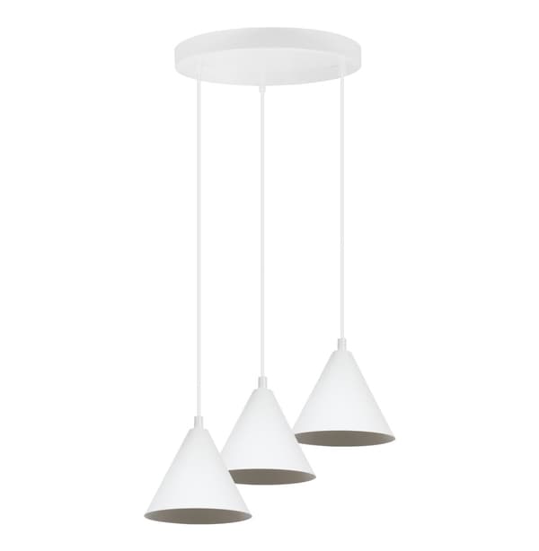 SOHO HÆNGELAMPE HVID 3-PL 14CM E14