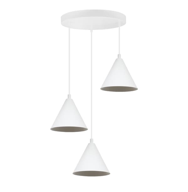 SOHO HÆNGELAMPE HVID 3-PL 14CM E14