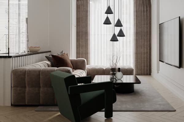 SOHO HÆNGELAMPE SORT 5-PL 14CM E14