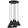 Miniatyrbillede 2 af 6: SOHO HÆNGELAMPE SORT 6-PLADE 14CM E14