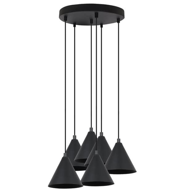 SOHO HÆNGELAMPE SORT 6-PLADE 14CM E14