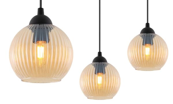 RIFFLE SPIDER HÄNGLAMPA SVART 1-PL HONING BALL LAMPA E27