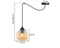 Miniatyrbild 6 av 8: RIFFLE SPIDER HÄNGLAMPA SVART 1-PL HONING BALL LAMPA E27