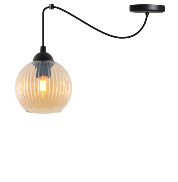 RIFFLE SPIDER HÄNGLAMPA SVART 1-PL HONING BALL LAMPA E27