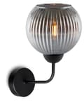 Miniatyrbild 5 av 7: RIFFEL SVART VÄGGLAMPA 1-PLA GRAPHITE LAMPSKYDD KULA E27