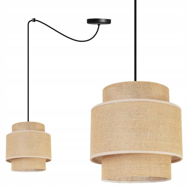 HÄNGLAMPA TAK LJUSKANT LAMPSKÄRM BOHO JUTA