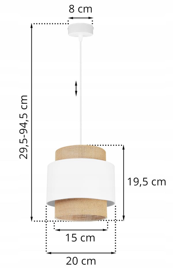 LOFTSLAMPE HÆNGELYSELYSE LAMPESKÆRM BOHO JUTA