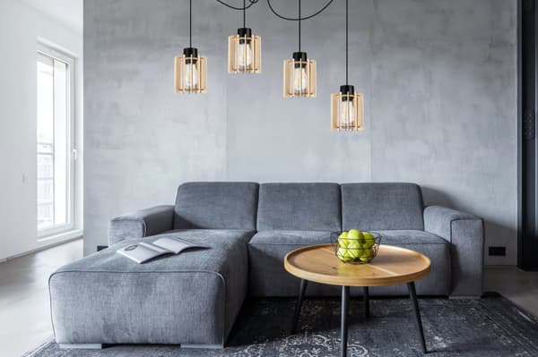MODERNE TRÆ LED LOFT HÆNGELAMPE