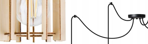 MODERNE TRÆ LED LOFT HÆNGELAMPE