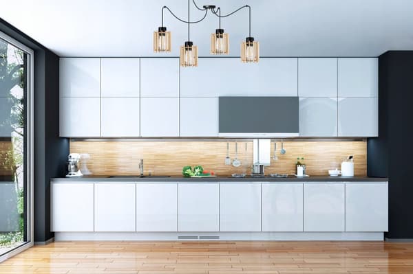 MODERNE TRÆ LED LOFT HÆNGELAMPE