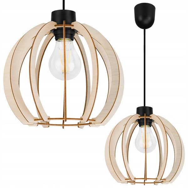 MODERNE TRÆ LED LOFT HÆNGELAMPE