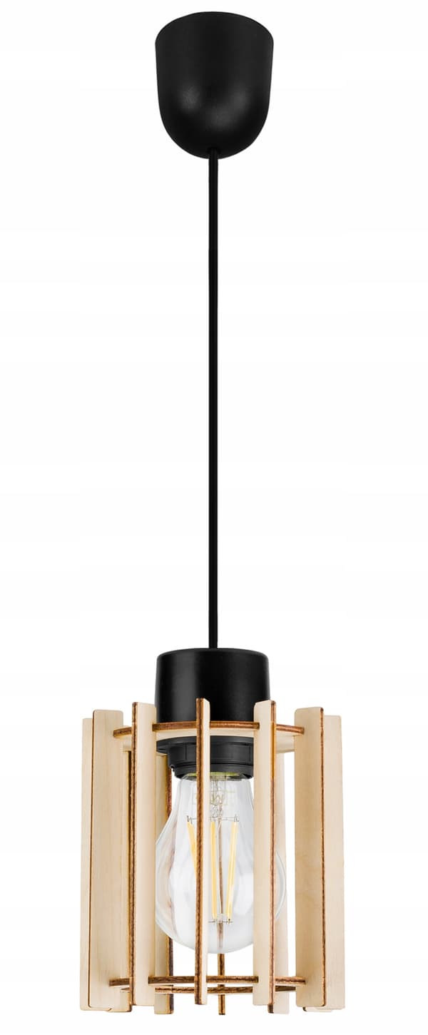MODERN LED-TAK HÄNGLAMPA AV TRÄ