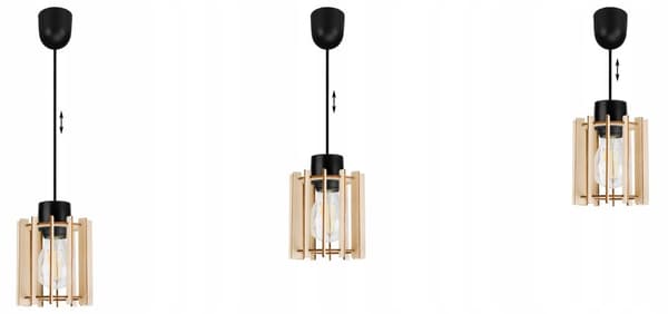 MODERN LED-TAK HÄNGLAMPA AV TRÄ