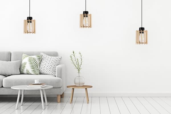 MODERN LED-TAK HÄNGLAMPA AV TRÄ