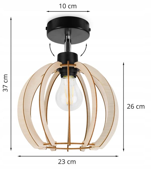 MODERN TAKLAMPA TRÄKUL LED