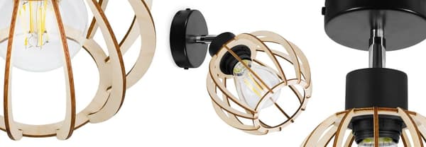 MODERN TAKLAMPA TRÄKUL LED
