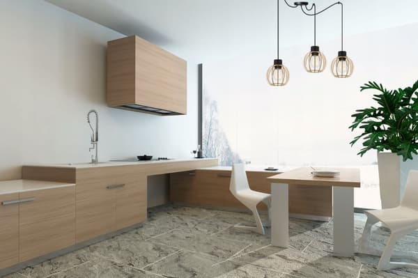 MODERNE TRÆ LED LOFT HÆNGELAMPE