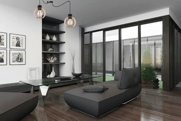 MODERNE TRÆ LED LOFT HÆNGELAMPE