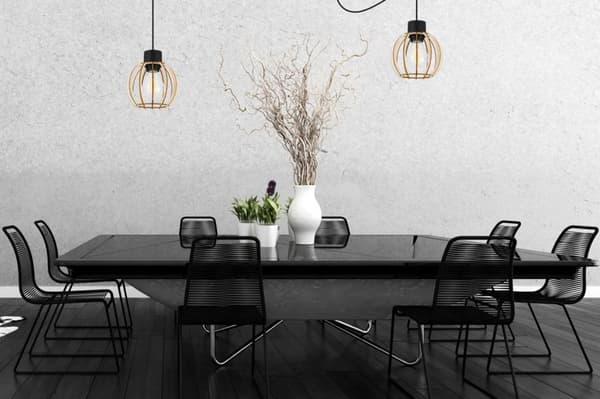 MODERNE TRÆ LED LOFT HÆNGELAMPE