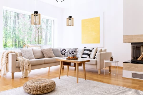MODERNE TRÆ LED LOFT HÆNGELAMPE