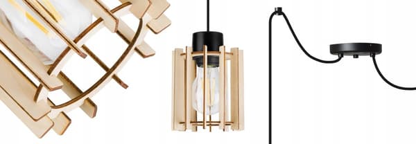 MODERNE TRÆ LED LOFT HÆNGELAMPE