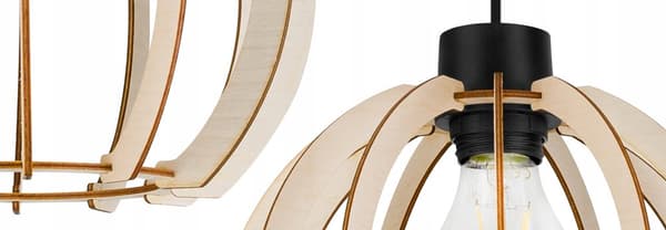 MODERNE TRÆ LED LOFT HÆNGELAMPE