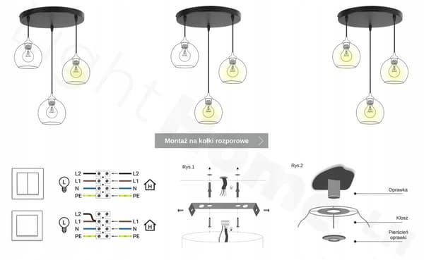 MODERN LED-TAK HÄNGLAMPA AV TRÄ