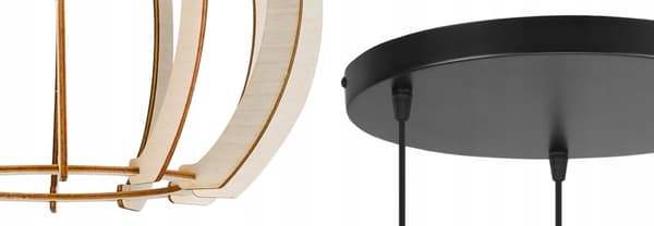 MODERN LED-TAK HÄNGLAMPA AV TRÄ