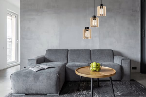 MODERNE TRÆ LED LOFT HÆNGELAMPE