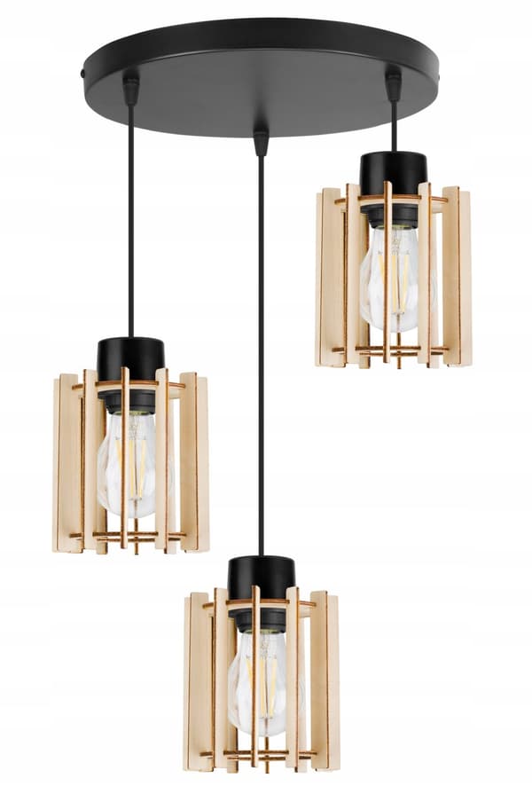 MODERNE TRÆ LED LOFT HÆNGELAMPE
