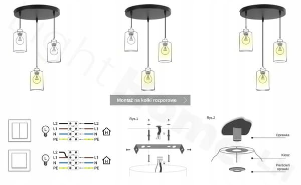 MODERNE TRÆ LED LOFT HÆNGELAMPE