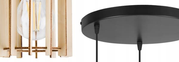 MODERNE TRÆ LED LOFT HÆNGELAMPE